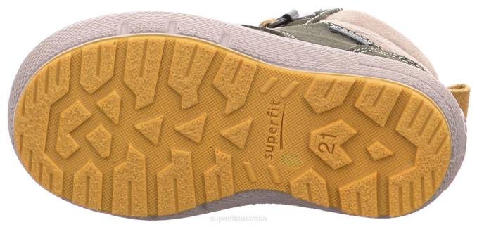 Superfit Green/Beige Babies GROOVY - Boot with Lacing Z6Z8469