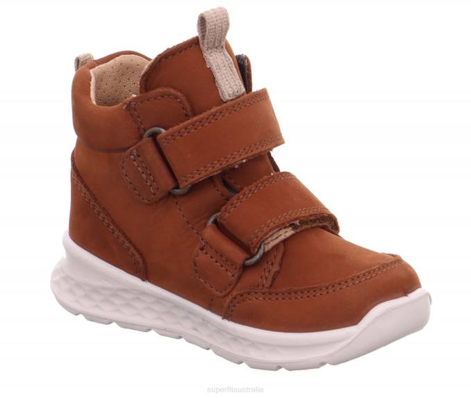 Superfit Brown/Beige Babies BREEZE - Sneakers high with Velcro Fastener Z6Z8405
