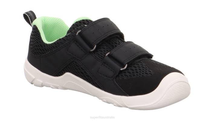 Superfit Black/Light Green Babies TRACE - Sneakers low with Velcro Fastener Z6Z8546