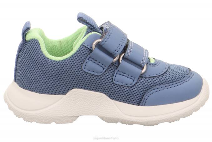 Superfit Blue/Light Green Babies RUSH - Sneakers low with Velcro Fastener Z6Z8240