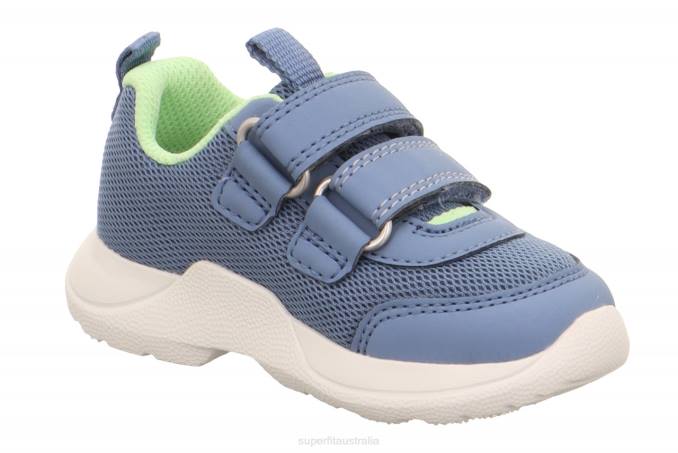 Superfit Blue/Light Green Babies RUSH - Sneakers low with Velcro Fastener Z6Z8240