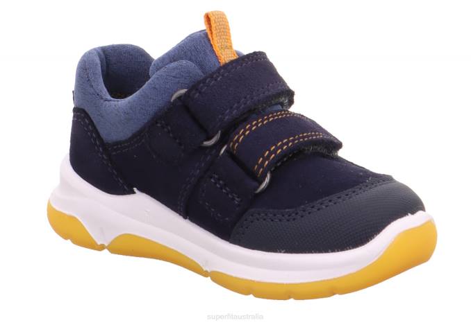 Superfit Blue/Orange Babies COOPER - Sneakers low with Velcro Fastener Z6Z8283