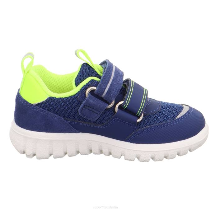 Superfit Blue/Yellow Babies SPORT7 MINI - Sneakers low with Velcro Fastener Z6Z8316