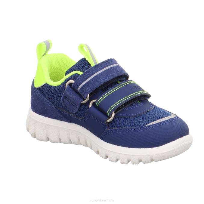 Superfit Blue/Yellow Babies SPORT7 MINI - Sneakers low with Velcro Fastener Z6Z8316