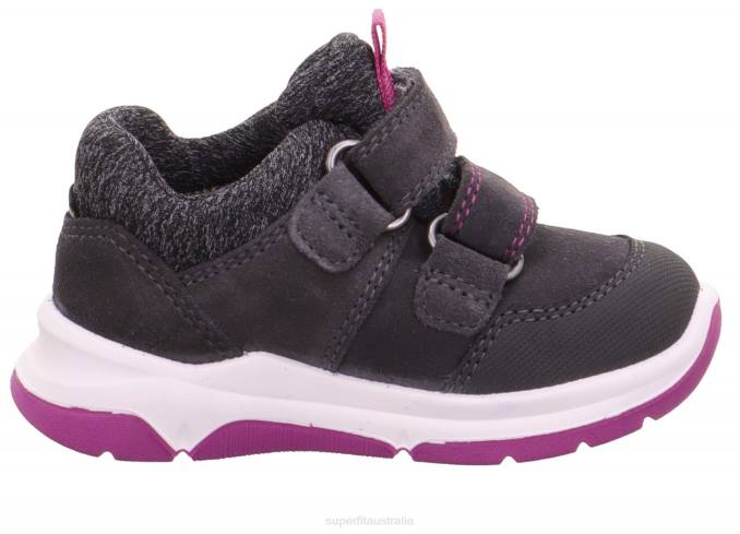 Superfit Grey/Pink Babies COOPER - Sneakers low with Velcro Fastener Z6Z8367
