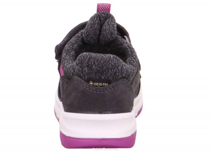 Superfit Grey/Pink Babies COOPER - Sneakers low with Velcro Fastener Z6Z8367