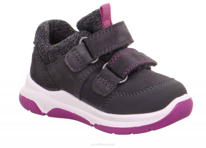 Superfit Grey/Pink Babies COOPER - Sneakers low with Velcro Fastener Z6Z8367