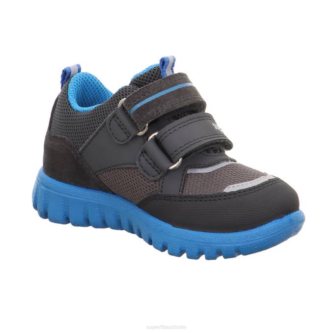 Superfit Grey/Turquoise Babies SPORT7 MINI - Sneakers low with Velcro Fastener Z6Z8306