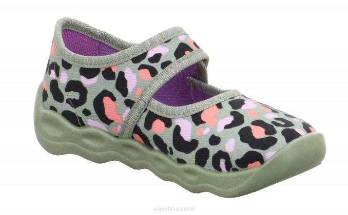 Superfit Light Green/Multicoloured Babies BUBBLE - Slipper with Velcro Fastener Z6Z871