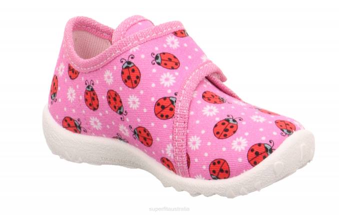 Superfit Pink/Multi Coloure Babies SPOTTY - Slipper with Velcro Fastener Z6Z824