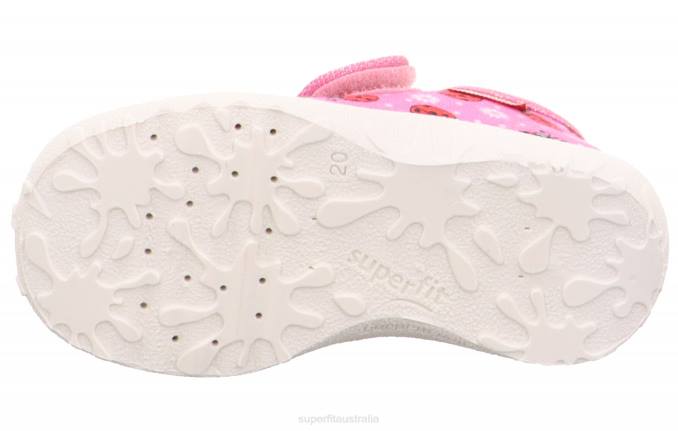 Superfit Pink/Multi Coloure Babies SPOTTY - Slipper with Velcro Fastener Z6Z824