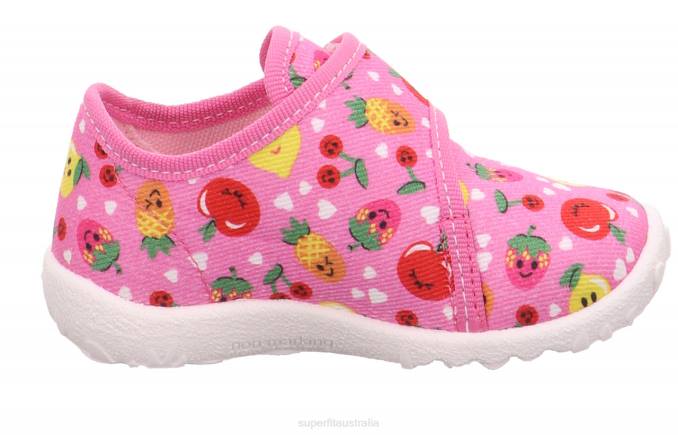 Superfit Pink/Multi Coloure Babies SPOTTY - Slipper with Velcro Fastener Z6Z874