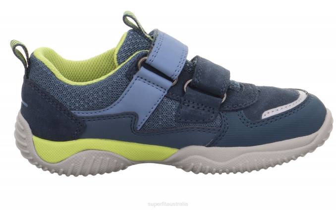 Superfit Blue/Light Green Toddlers STORM - Sneakers low with Velcro Fastener Z6Z8834