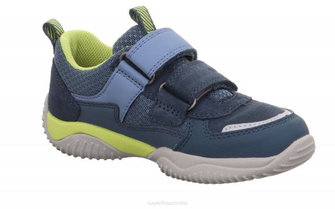 Superfit Blue/Light Green Toddlers STORM - Sneakers low with Velcro Fastener Z6Z8834