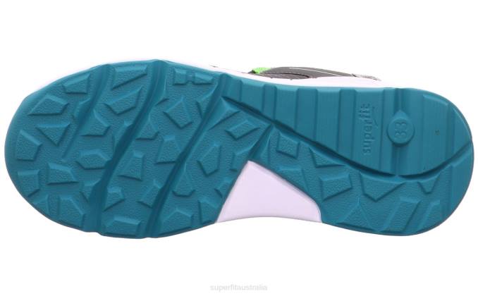 Superfit Grey/Green Toddlers FREE RIDE - Sneakers low with Quick release fastener Z6Z8887