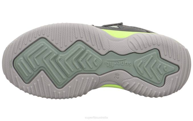 Superfit Grey/Yellow Toddlers STORM - Sneakers low with Velcro Fastener Z6Z8774