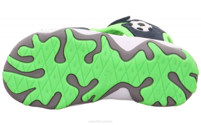 Superfit Blue/Light Green Toddlers MIKE 3.0 - Sandal with Velcro Fastener Z6Z8613