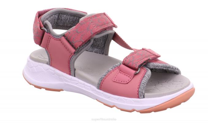 Superfit Pink/Orange Toddlers CRISS CROSS - Sandal with Velcro Fastener Z6Z8635
