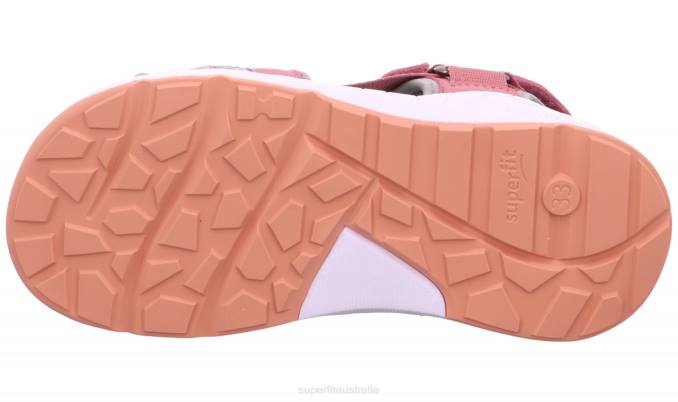 Superfit Pink/Orange Toddlers CRISS CROSS - Sandal with Velcro Fastener Z6Z8635